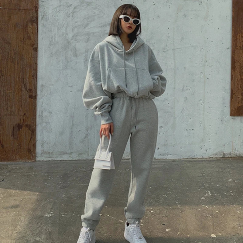 Winter/Spring Women's Fleece Tracksuit Set