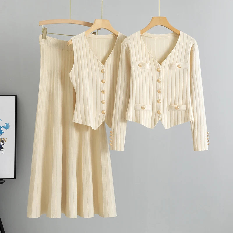 knitted pleated skirt
