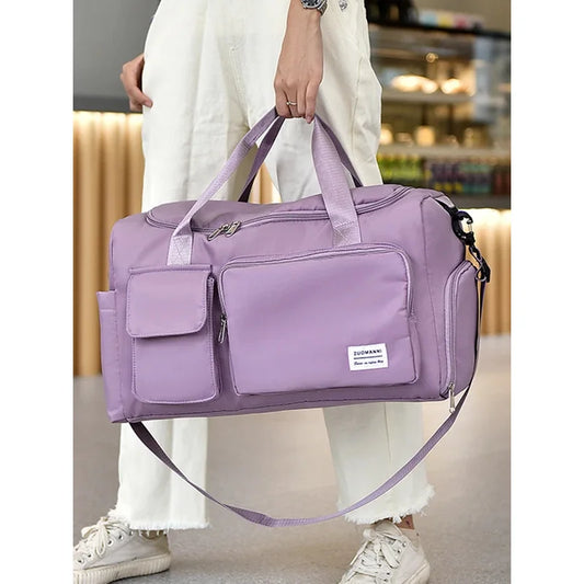 Women's LargeCapacity CarryOn Weekender Sports Duffle Bags