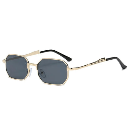 Women's Retro Metal Rectangle Sunglasses