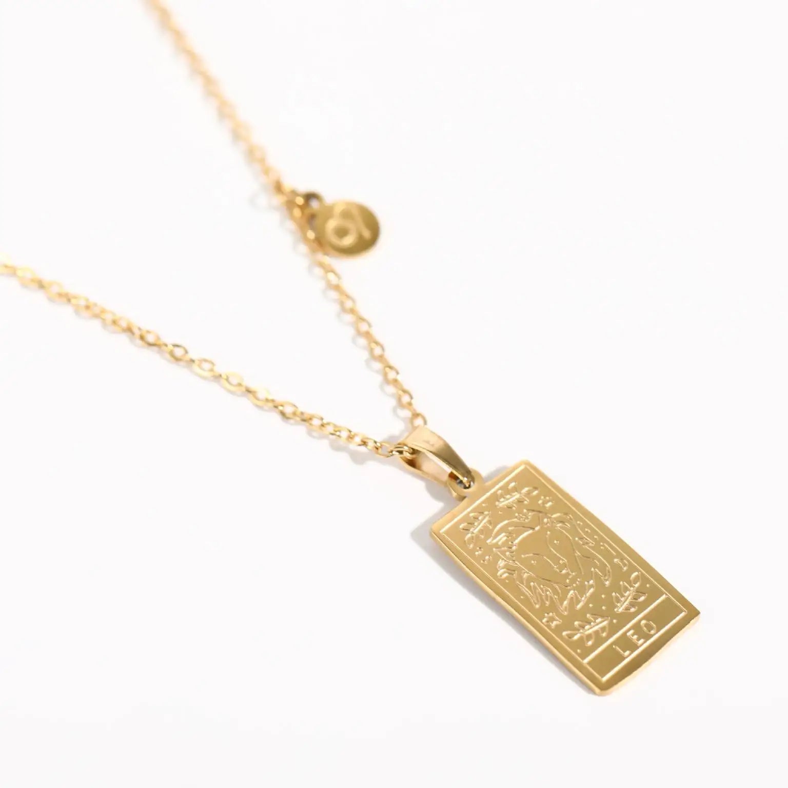 Women's Stainless Steel Clavicle Chain Rectangular Pendant Necklace