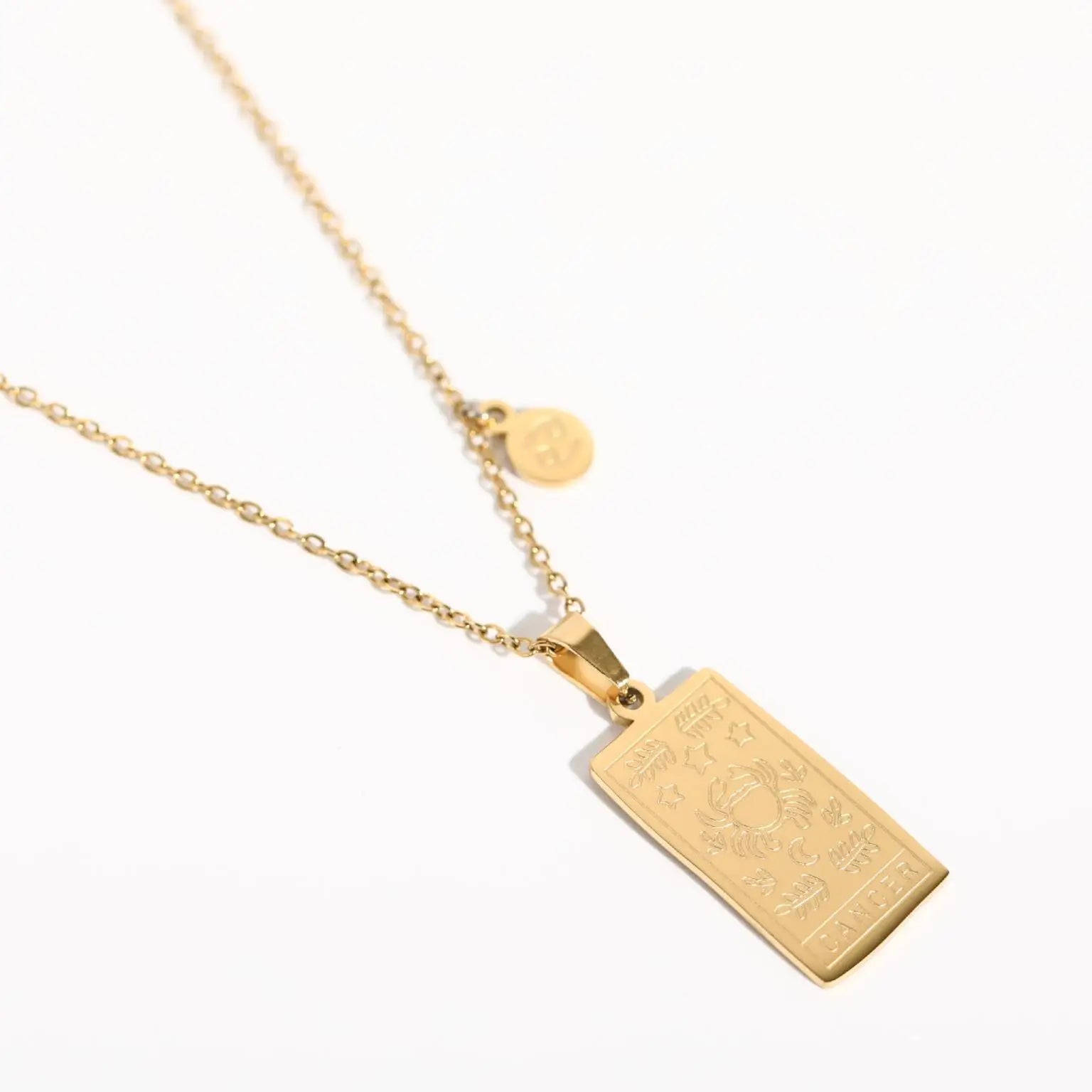 Women's Stainless Steel ClavicleChain Rectangular Pendant Necklace