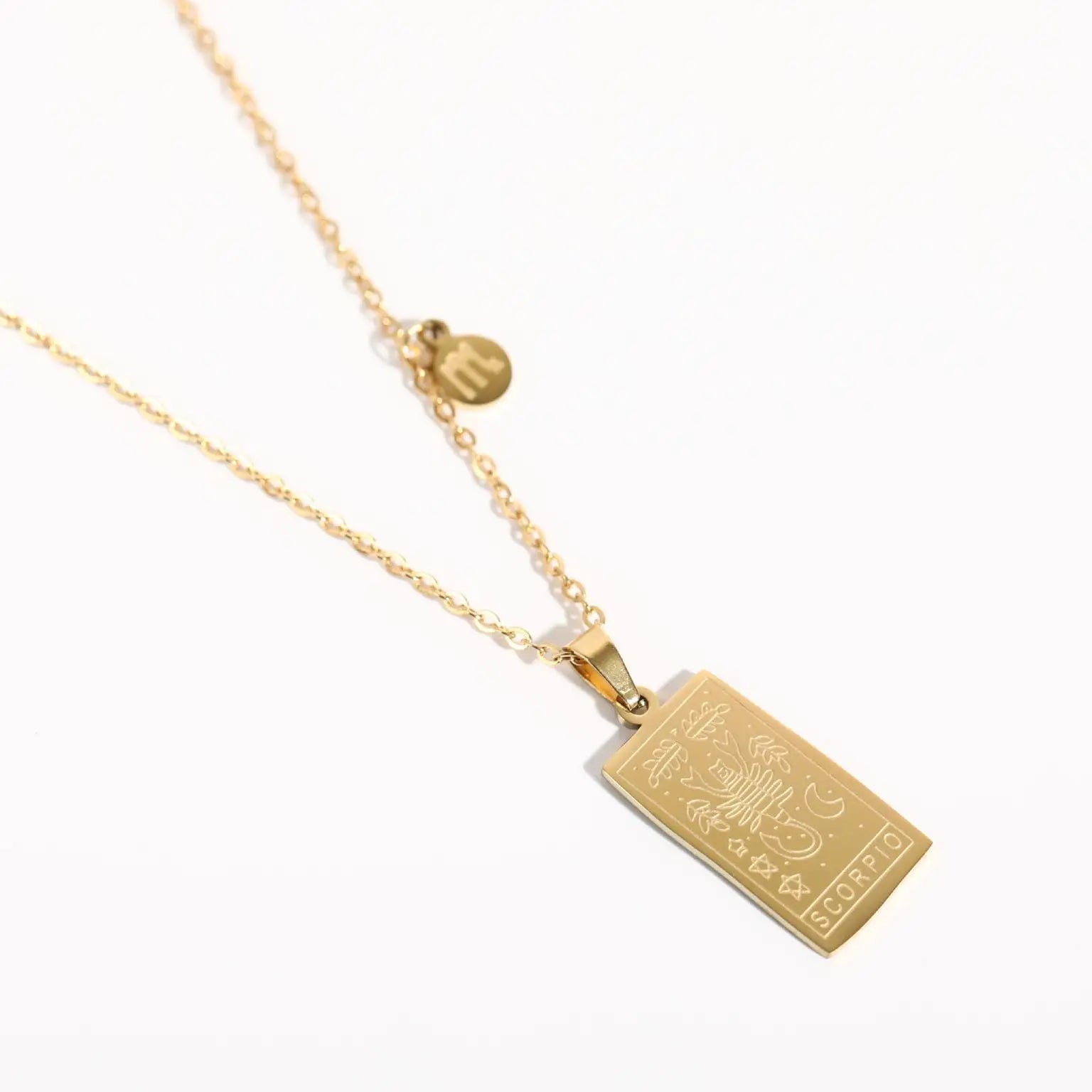 Women's Stainless Steel Clavicle Chain Rectangular Pendant Necklace