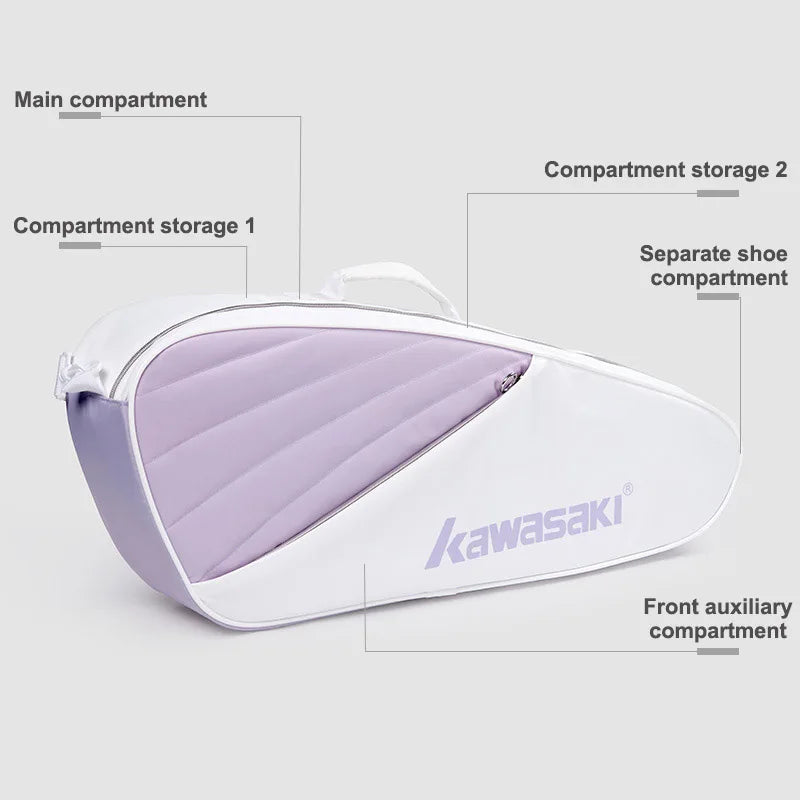 Women's Waterproof Wear-Resistant 6 Pack Tennis Bag