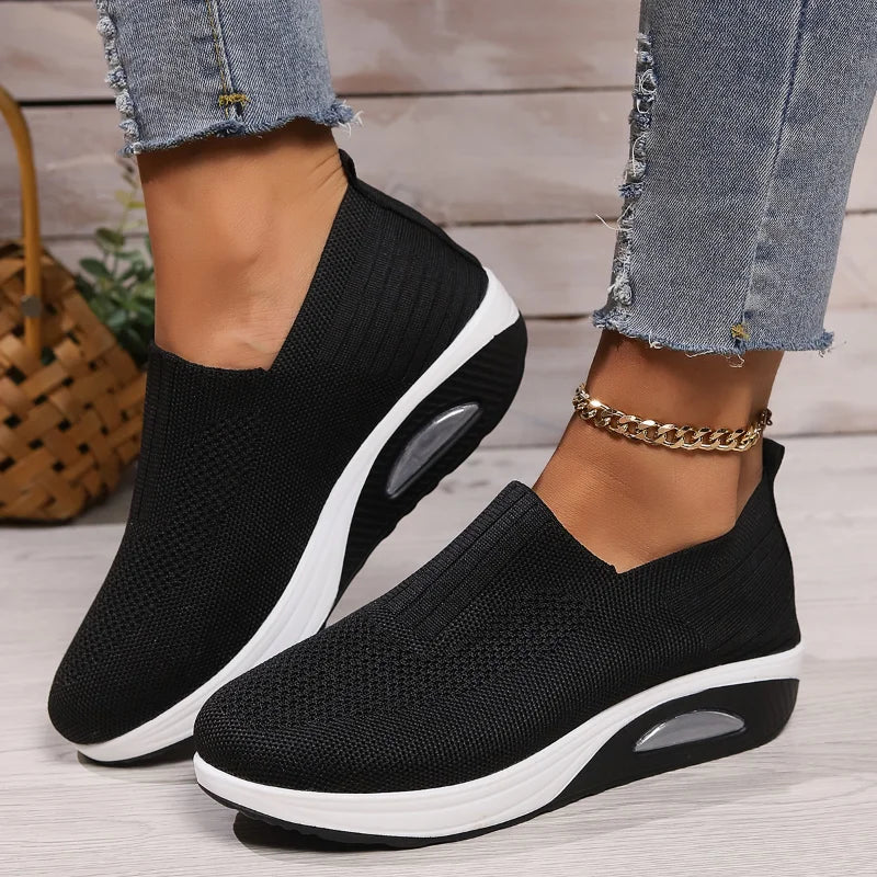 Women's Wedge Sneakers Comfortable Casual