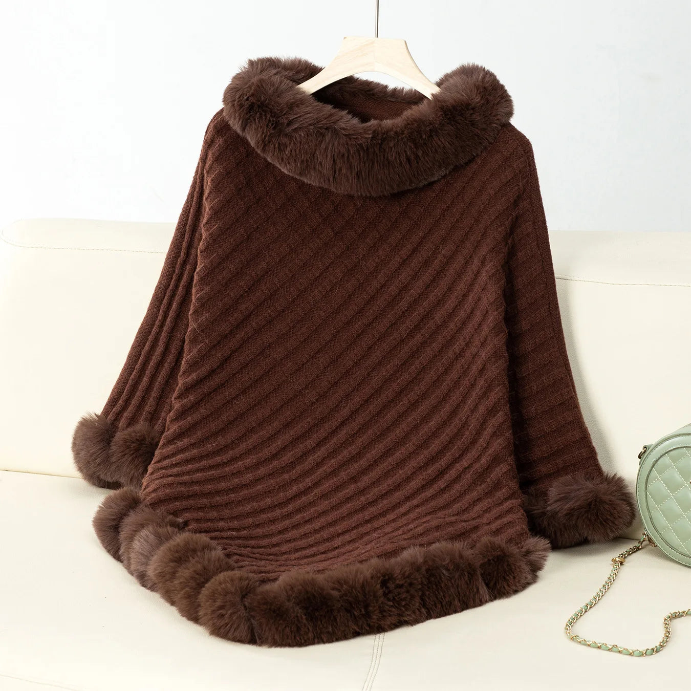 Fur Collar Shawl