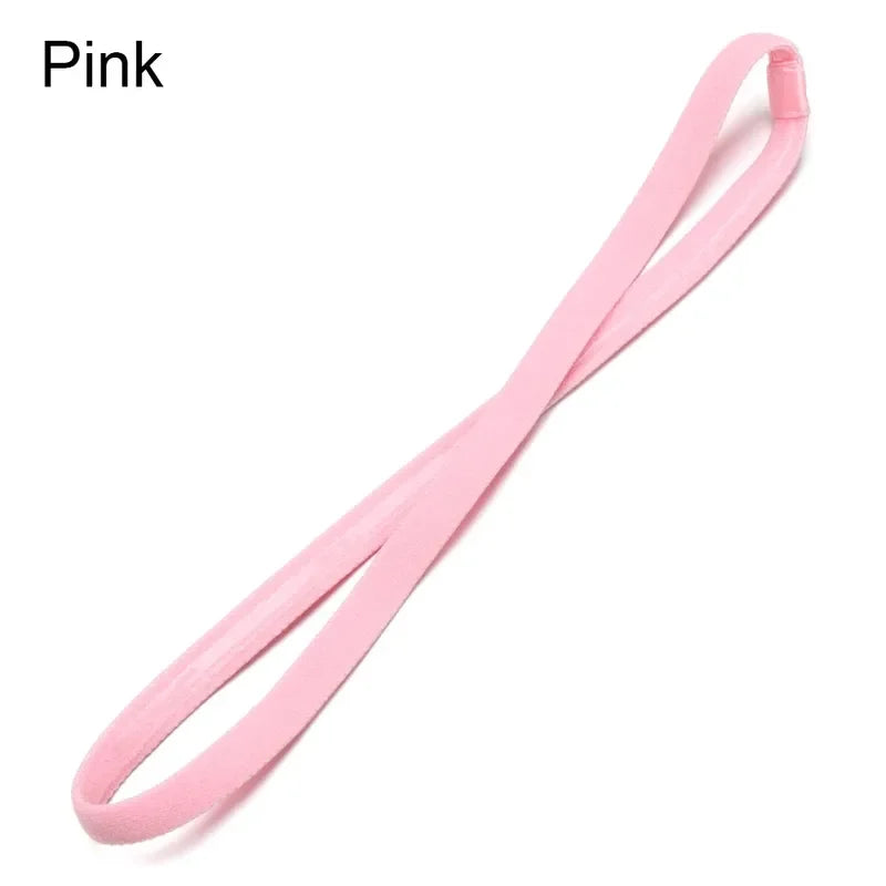 Women's Anti Slip Rubber Stretch Thin Athletic Headband
