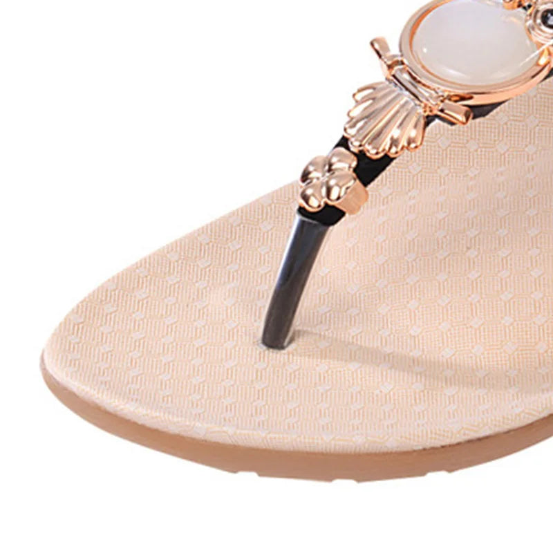 Women Cartoon Owl Back Strap Flat Sandals