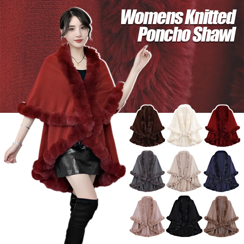 womens knitted poncho
