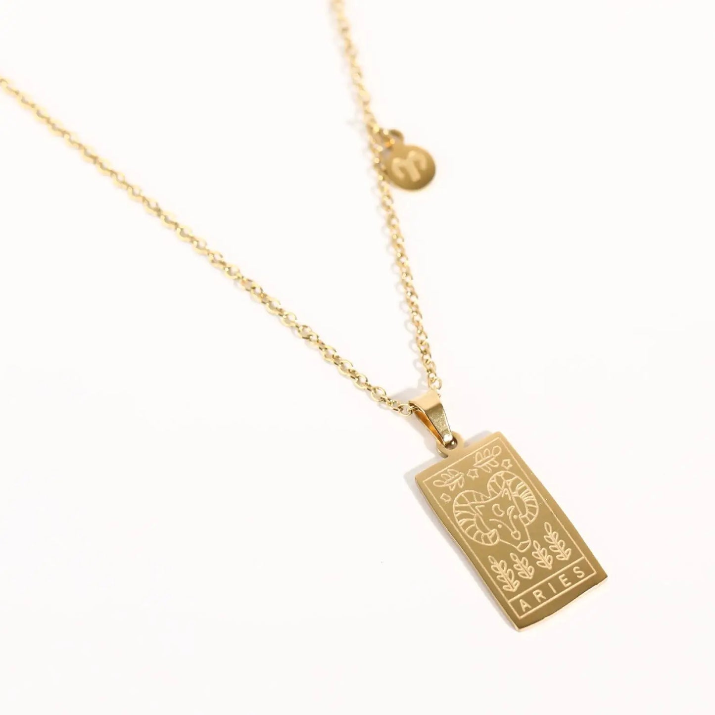 Women's Stainless Steel Clavicle Chain Rectangular Pendant Necklace