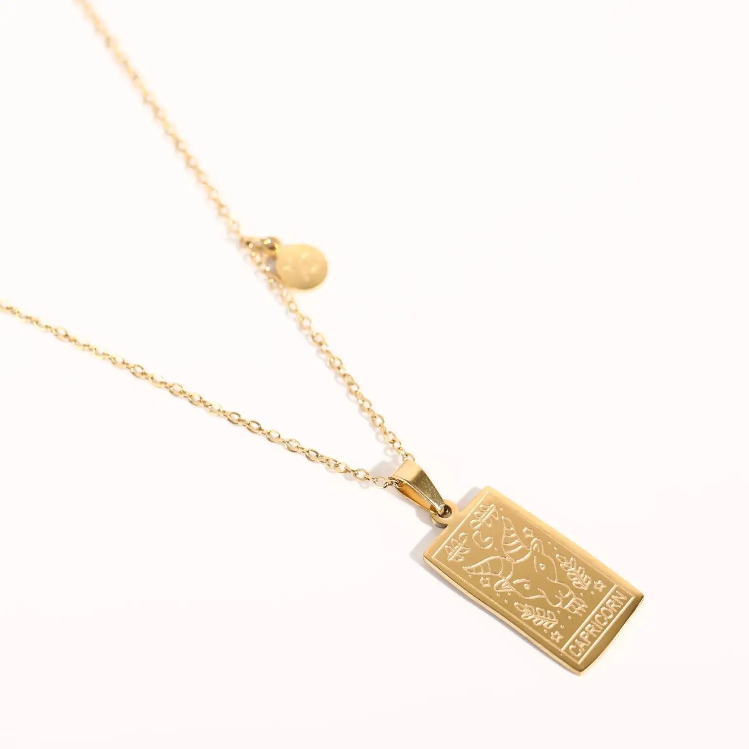 Women's Stainless Steel Clavicle Chain Rectangular Pendant Necklace