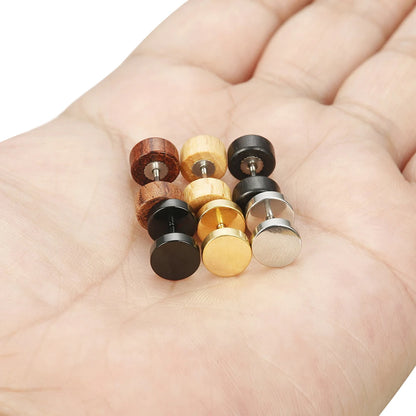 Wood Stud Earrings

