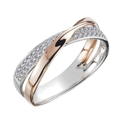 X-shaped wedding ring

