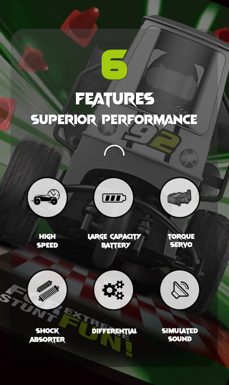 ZWN S915 High-Speed Electric RC Three-Wheel Motorcycle