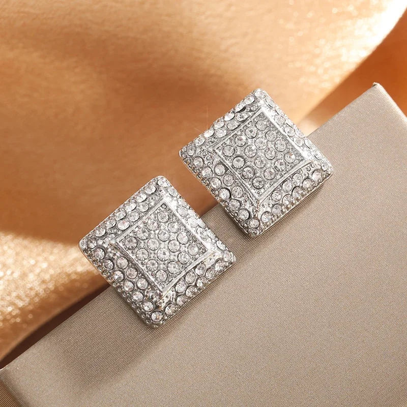 Zircon Gold Stud Earrings

