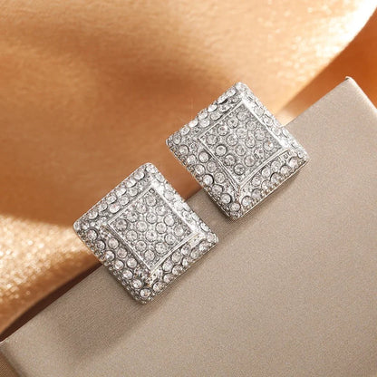 Zircon Gold Stud Earrings

