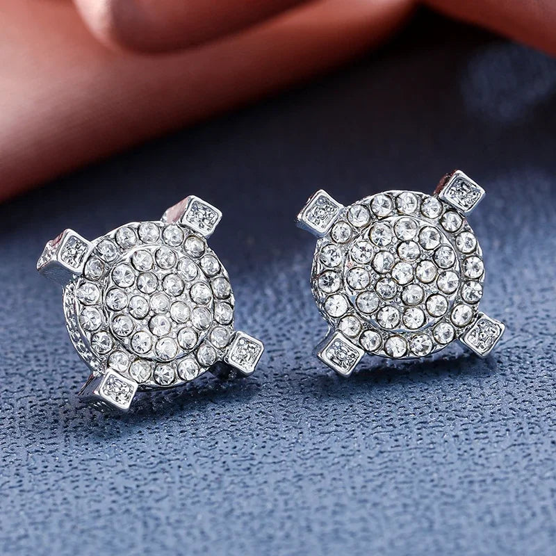 Zircon Gold Stud Earrings

