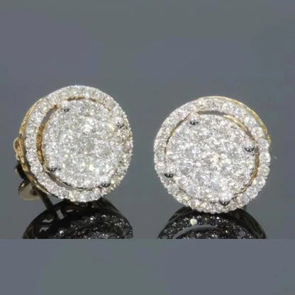 Zircon Gold Stud Earrings

