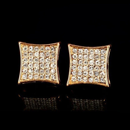 Zircon Gold Stud Earrings



