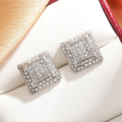 Zircon Gold Stud Earrings

