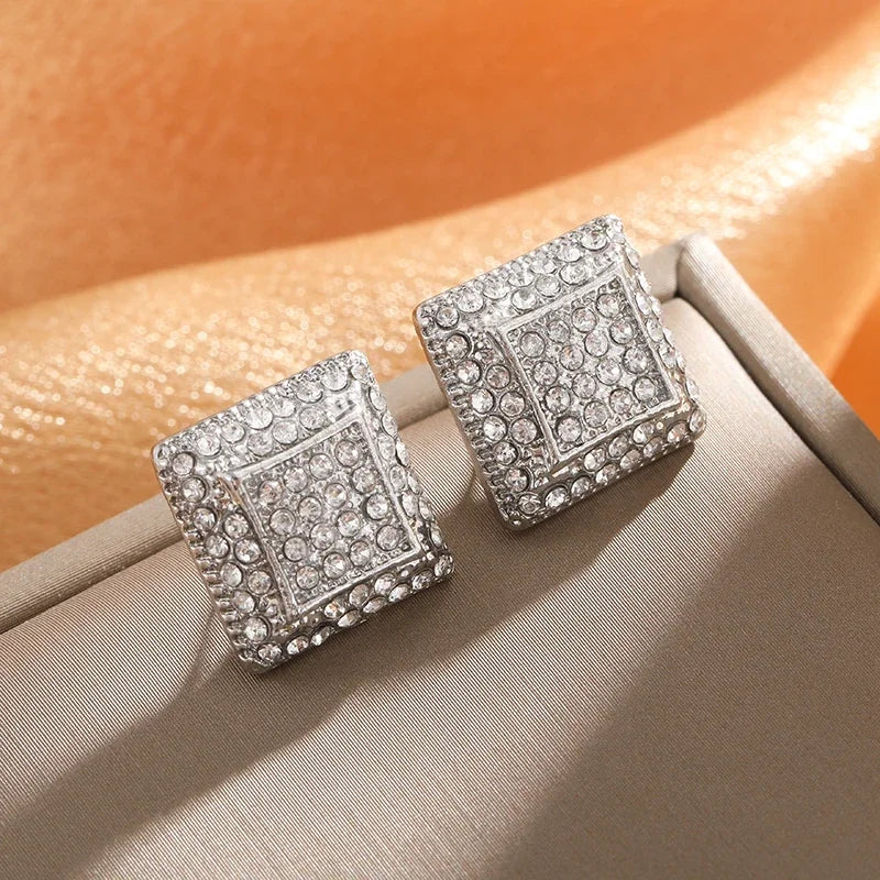 Zircon Gold Stud Earrings



