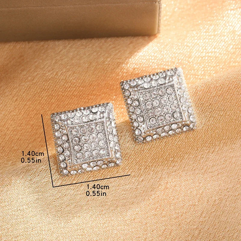 Zircon Gold Stud Earrings

