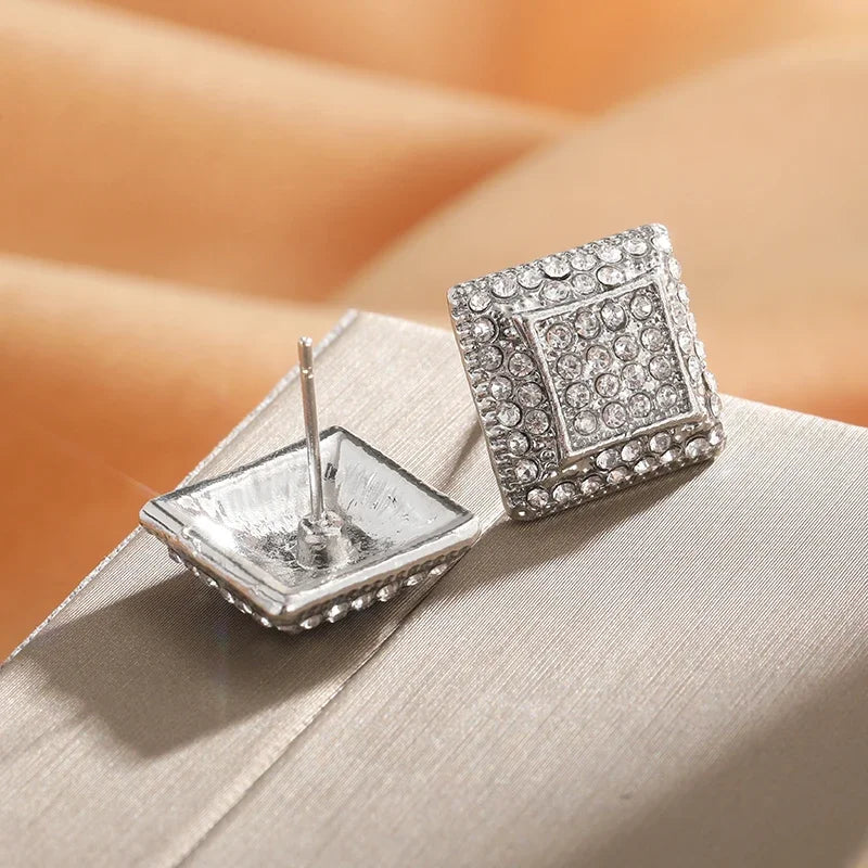 Zircon Gold Stud Earrings

