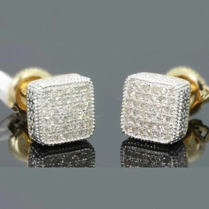 Zircon Gold Stud Earrings

