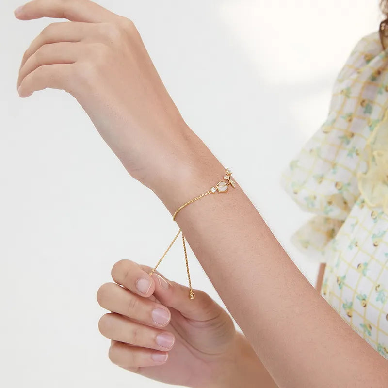 Zircon pearl braceelet

