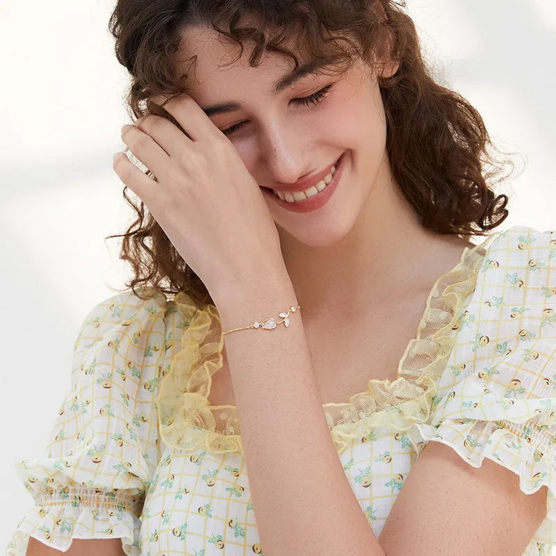 Zircon pearl braceelet

