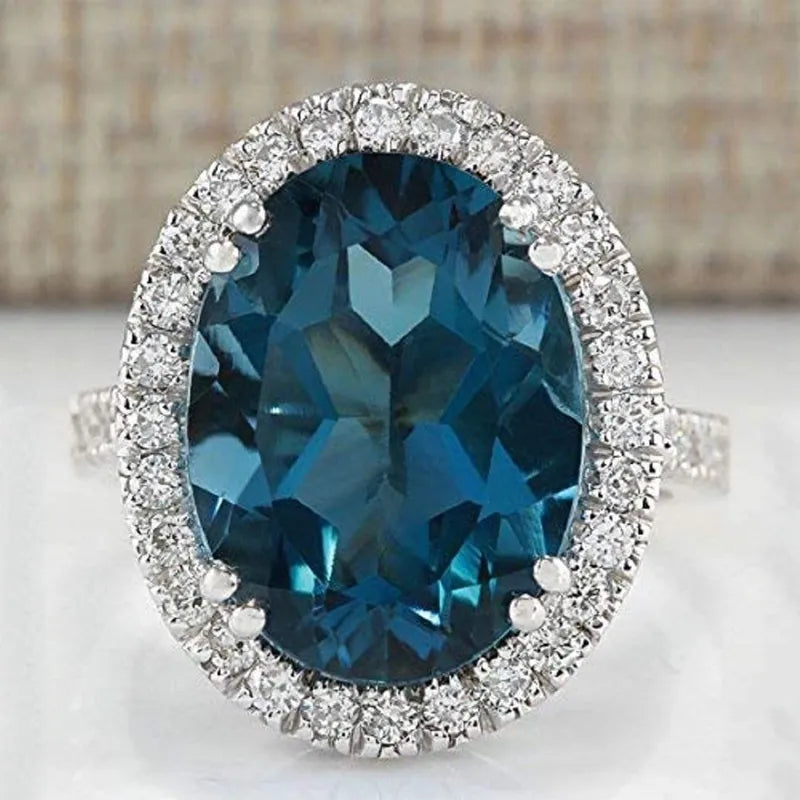 big blue sliver ring

