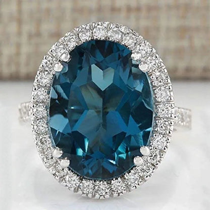 big blue sliver ring

