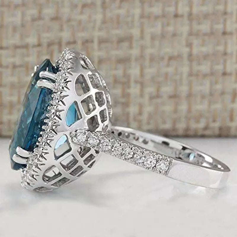 big blue sliver ring

