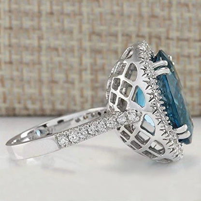 big blue sliver ring


