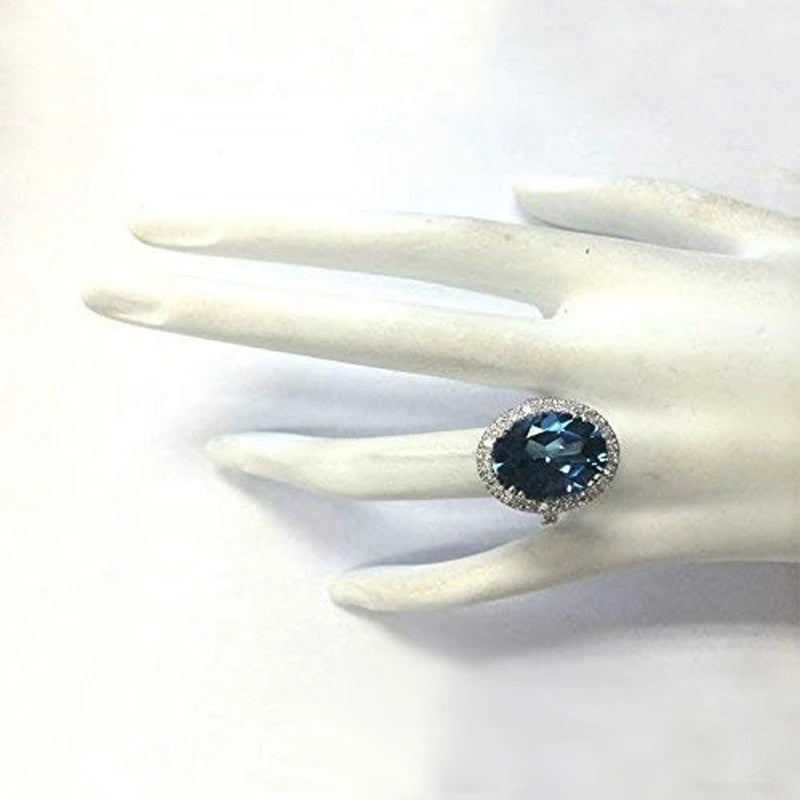 big blue sliver ring

