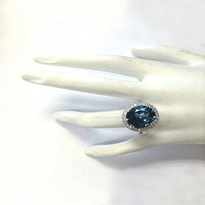 big blue sliver ring

