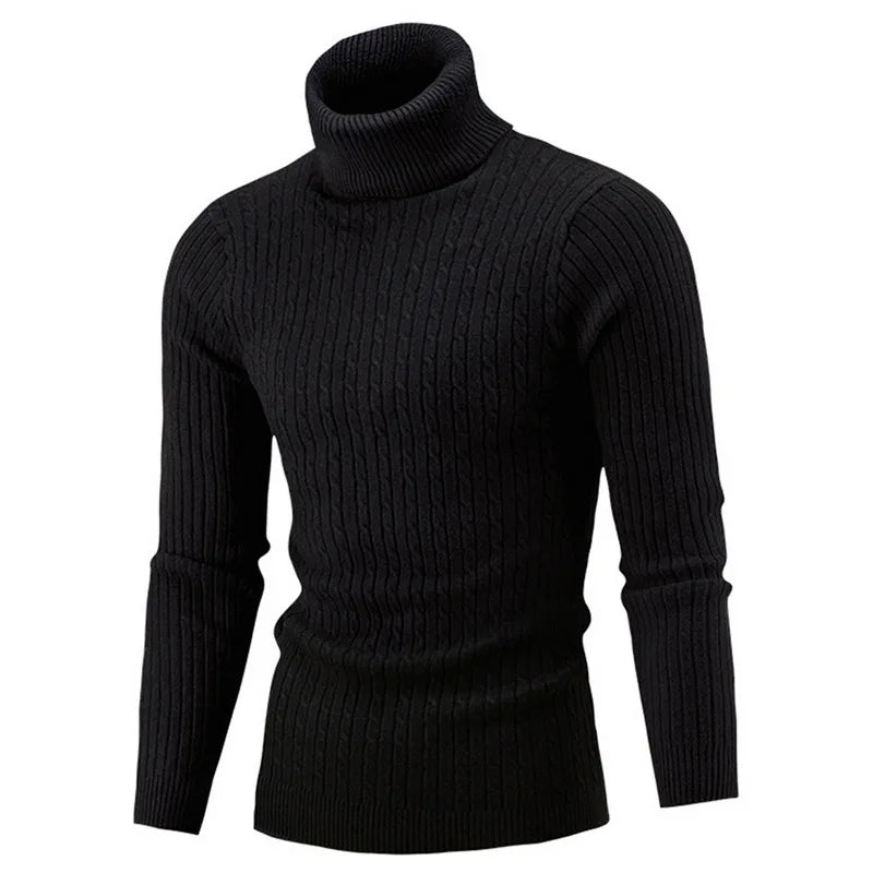 Slim Fit Turtleneck Knitted Sweater
