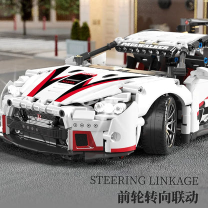 Building blocks compatible with concept White Sports car Toy
