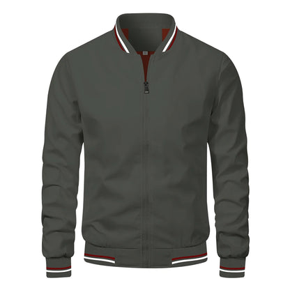 Men's Baseball Bomber Jacket Outerwear
