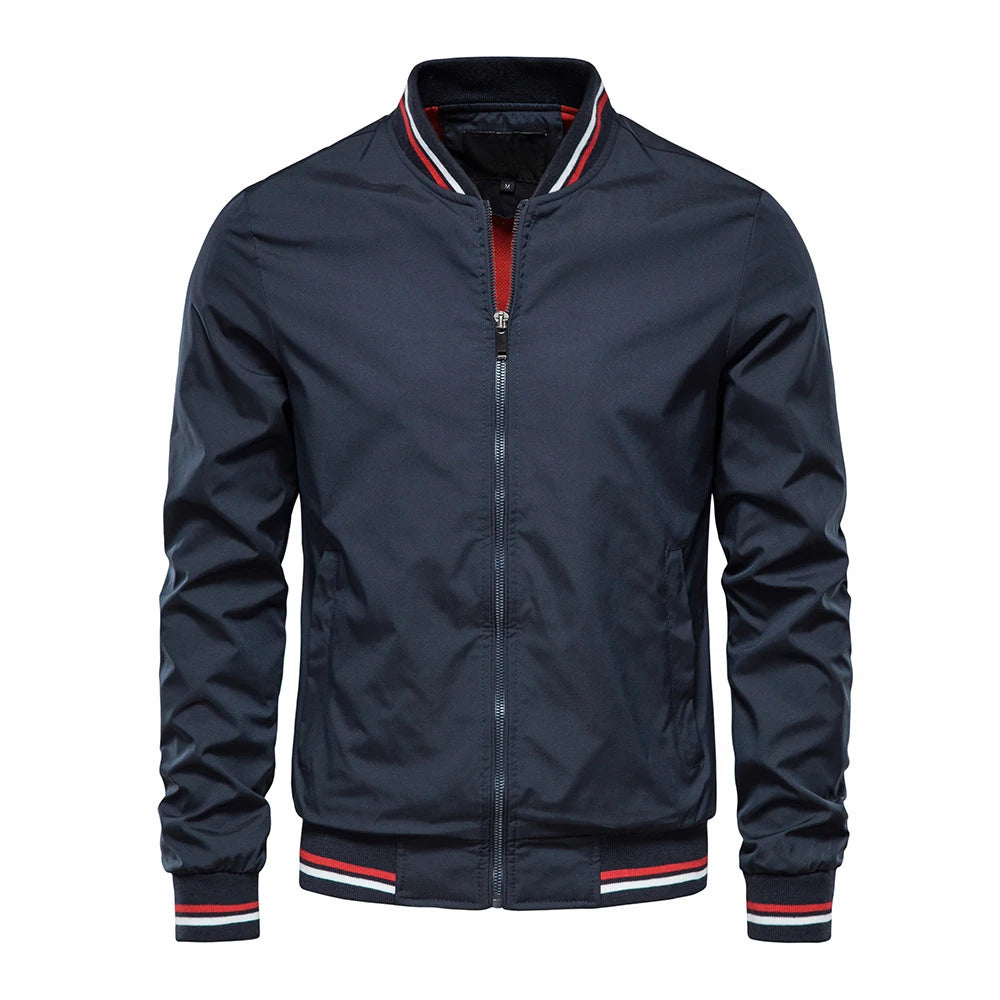 Men's Baseball Bomber Jacket Outerwear
