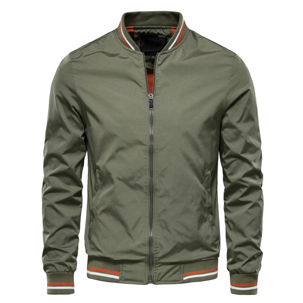 Men's Baseball Bomber Jacket Outerwear
