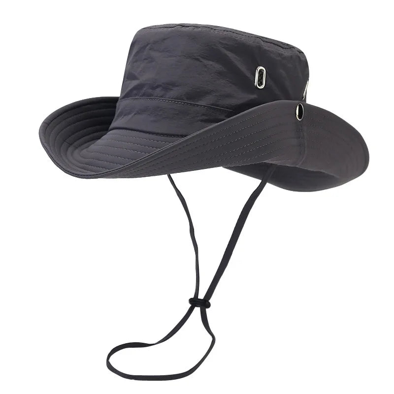 Unisex Summer Sunscreen Wide Brim Bucket Hats
