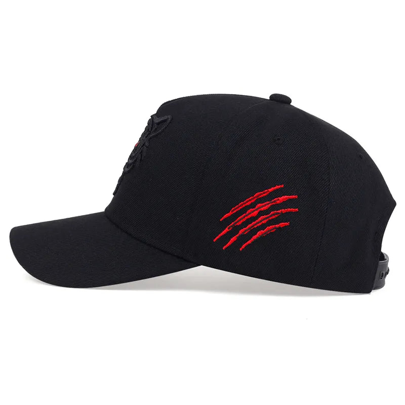 Black Tiger Embroidered Cap
