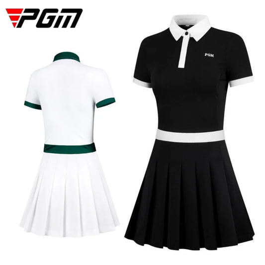 short sleeve golf dress, pleated golf dress, collared golf dress, polo golf dress, golf women clothes, women golf outfit, women golf wear