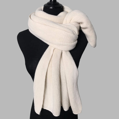 Écharpe chaude pour femme en cachemire de couleur unie pour l'hiver