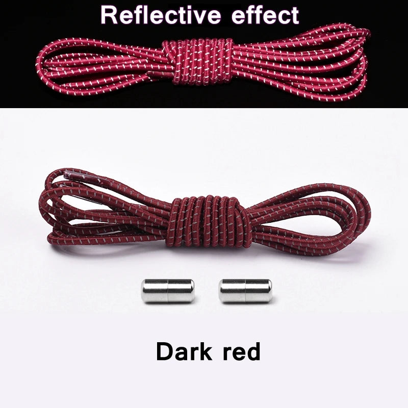 no tie shoelaces, elastic shoelaces, round shoelaces, no tie laces, elastic laces, tie shoelaces, reflective laces, tieless shoelaces

