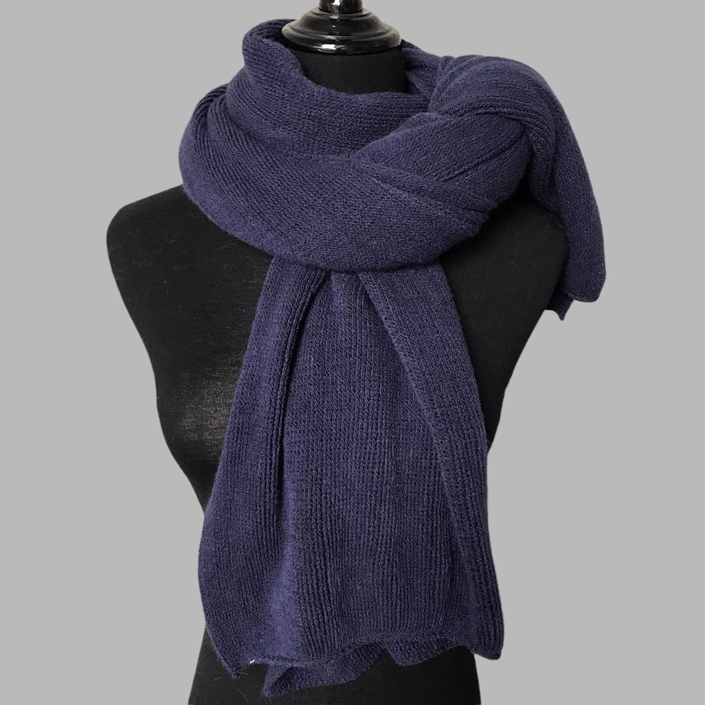 Écharpe chaude pour femme en cachemire de couleur unie pour l'hiver
