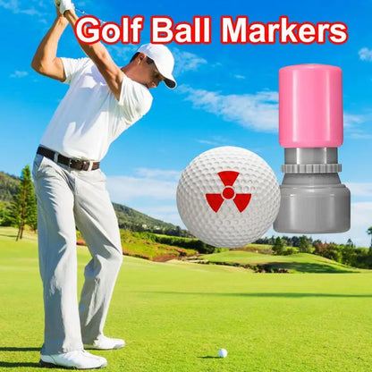 golf ball stamp, golf ball marker stamp, golf ball marking tool, plastic golf ball marker, divot tool, golf divot tool, golf ball line marker, golf ball marker stencil