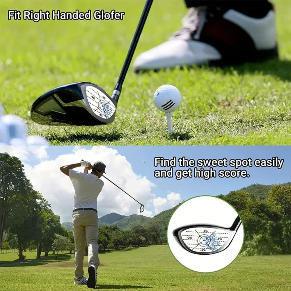 golf impact tape, golf swing training aid, golf club face stickers, golf swing trainer, golf training aids, tour striker smart ball