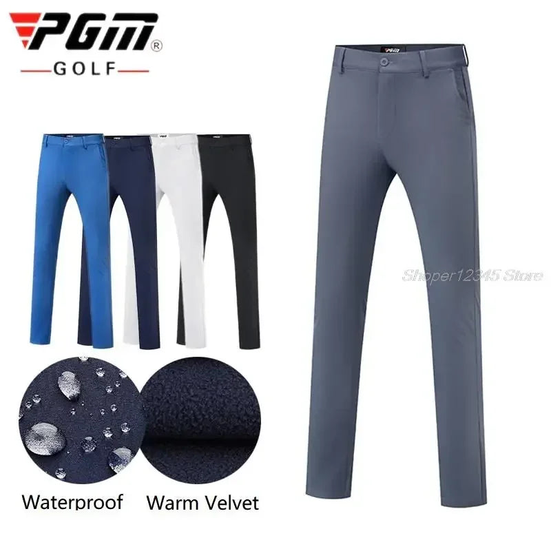 winter golf pants, men's golf trousers, cold weather golf pants, golf trousers, slim fit golf pants, waterproof golf trousers